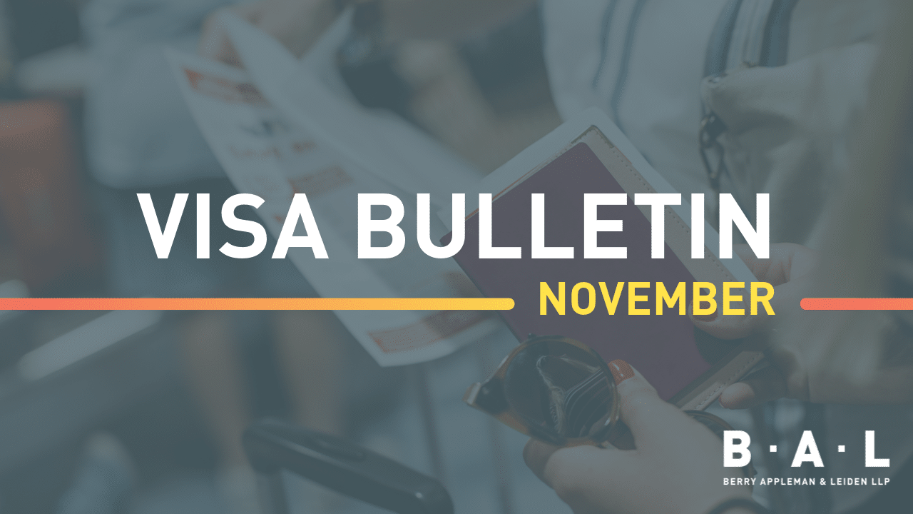 United States November Visa Bulletin Limited movement in employment