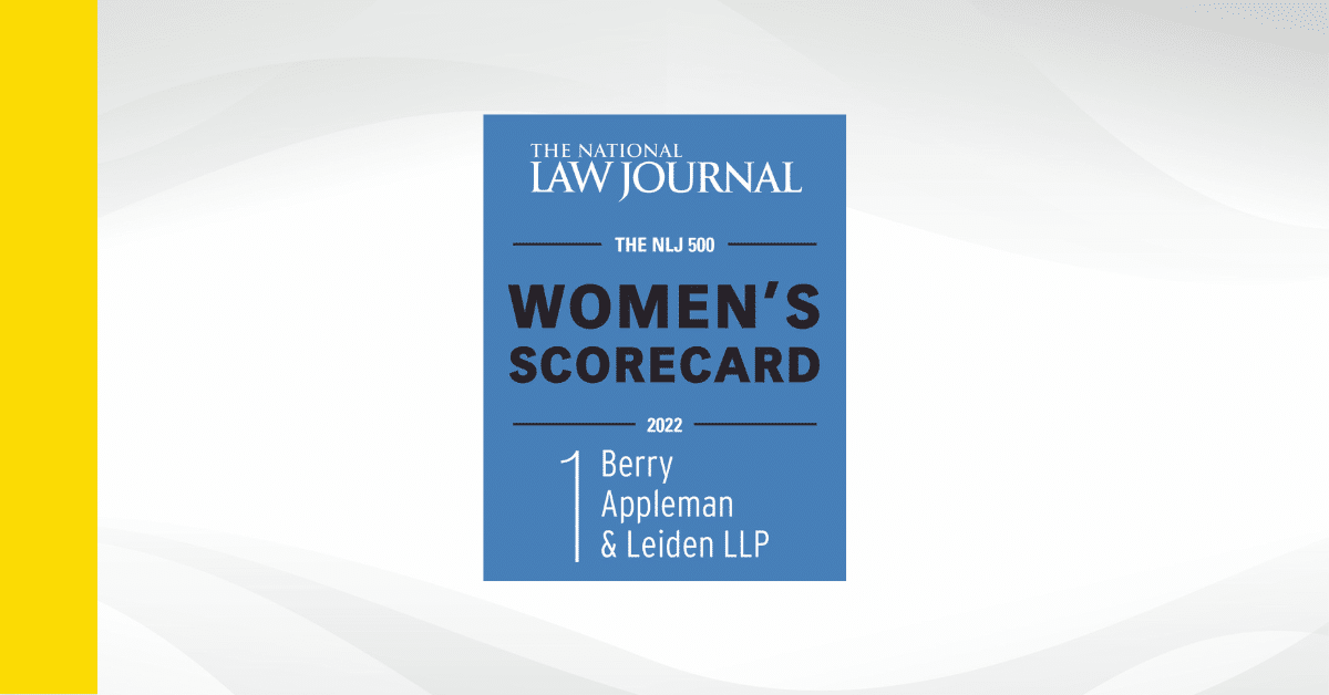 BAL is the #1 Law Firm on ‘Women in Law Scorecard’ for 4th Year in a Row