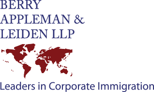 Berry Appleman & Leiden LLP Leaders in Corporate Immigration Logo from 1996