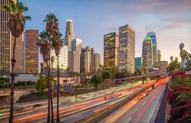 Los Angeles Skyline representing BAL Los Angeles Office